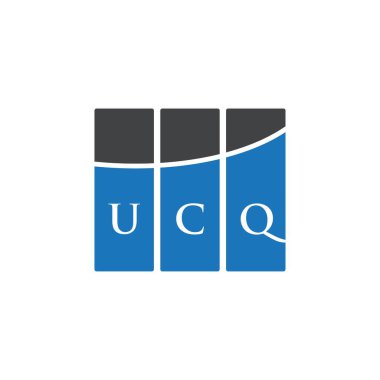 Beyaz arka planda UCQ harf logosu tasarımı. UCQ yaratıcı harflerin baş harfleri logo kavramı. UCQ harf tasarımı.