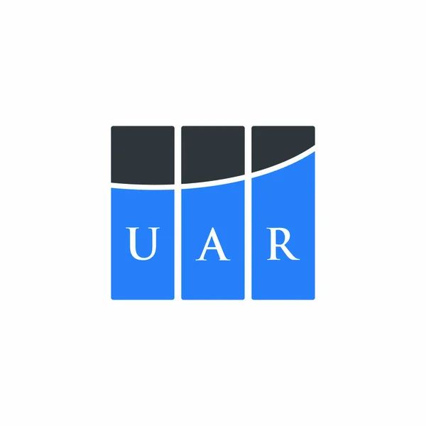 Дизайн Логотипа Uar Белом Фоне Концепция Логотипа Инициалами Uar Буква — стоковый вектор
