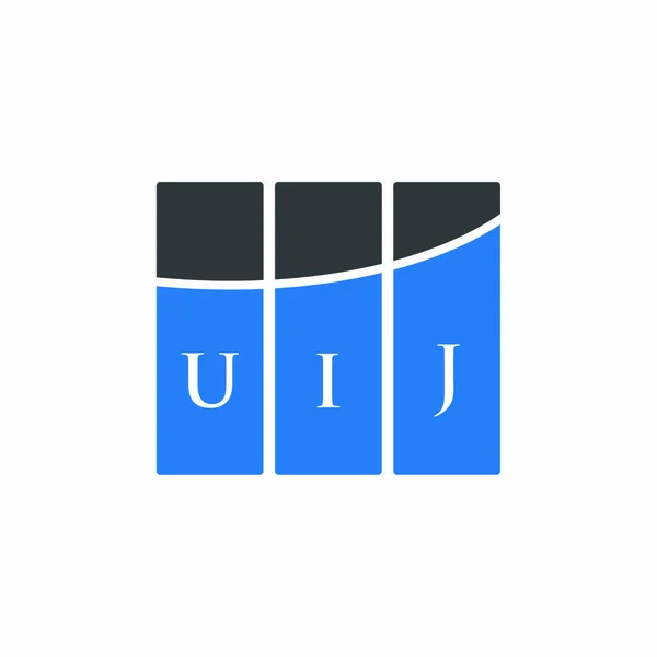 Форма Логотипу Uij Білому Тлі Творчі Ініціали Uij Поняття Логотипу — стоковий вектор