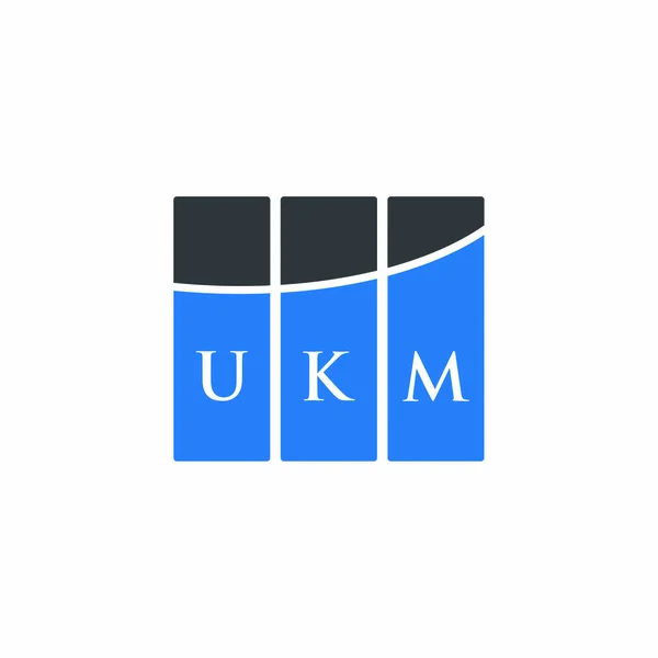 Ukm Logo Witte Achtergrond Ukm Creatieve Initialen Letterlogo Concept Ontwerp — Stockvector