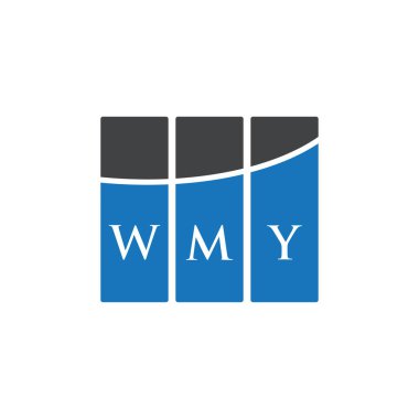 Beyaz arka planda WMY mektup logosu tasarımı. Yaratıcı harflerin baş harfleri logo konsepti. WMY harf tasarımı.