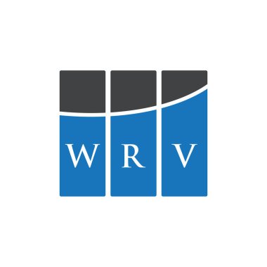 Beyaz arkaplanda WRV harf logosu tasarımı. WRV yaratıcı harflerin baş harfleri logo kavramı. WRV harf tasarımı.