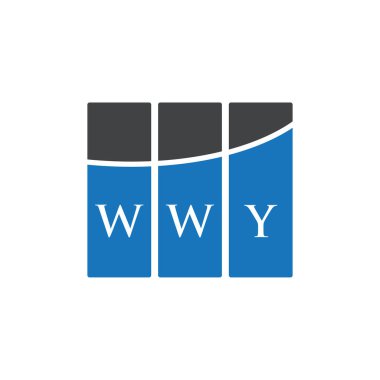 Beyaz arka planda WWY harf logosu tasarımı. WWY yaratıcı harflerin baş harfleri logo kavramı. WWY harf tasarımı.