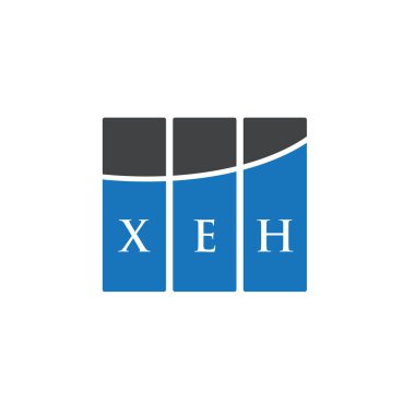 Beyaz arka planda XEH harf logosu tasarımı. XEH yaratıcı harflerin baş harfleri logo kavramı. XEH harf tasarımı.