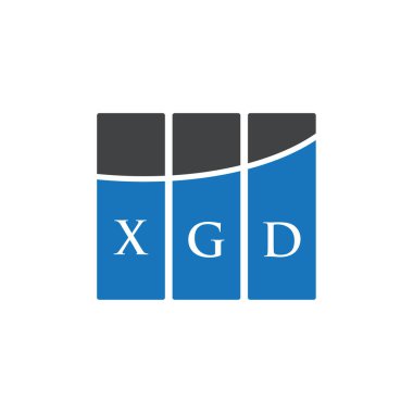 Beyaz arkaplanda XGD harf logosu tasarımı. XGD yaratıcı harflerin baş harfleri logo kavramı. XGD harf tasarımı.