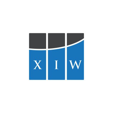 Beyaz arkaplanda XIW harf logosu tasarımı. XIW yaratıcı harflerin baş harfleri logo kavramı. XIW harf tasarımı.