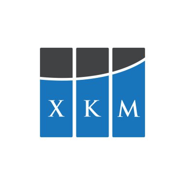 Beyaz arkaplanda XKM harf logosu tasarımı. XKM yaratıcı harf logosu konsepti. XKM harf tasarımı.