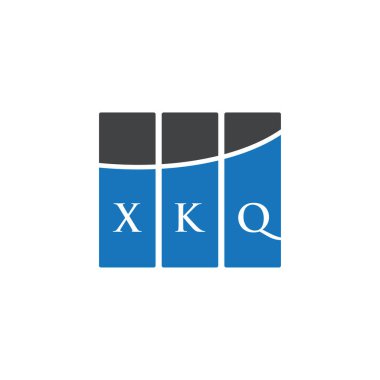 Beyaz arkaplanda XKQ harfi logo tasarımı. XKQ yaratıcı harf logosu konsepti. XKQ harf tasarımı.