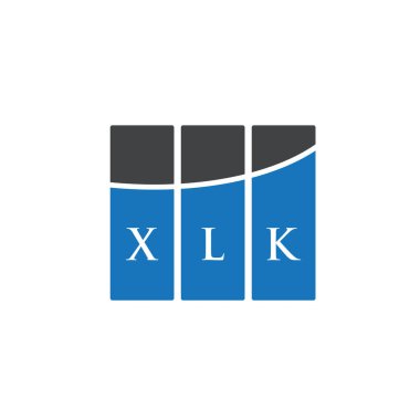 Beyaz arkaplanda XLK harf logosu tasarımı. XLK yaratıcı harflerin baş harfleri logo kavramı. XLK harf tasarımı.
