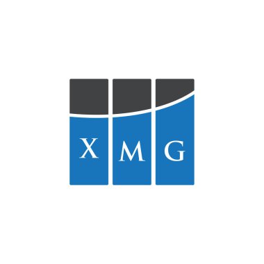 Beyaz arkaplanda XMG harf logosu tasarımı. XMG yaratıcı harflerin baş harfleri logo kavramı. XMG harf tasarımı.