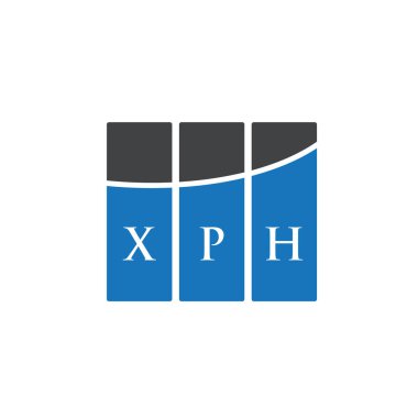Beyaz arkaplanda XPH harf logosu tasarımı. XPH yaratıcı harflerin baş harfleri logo kavramı. XPH harf tasarımı.