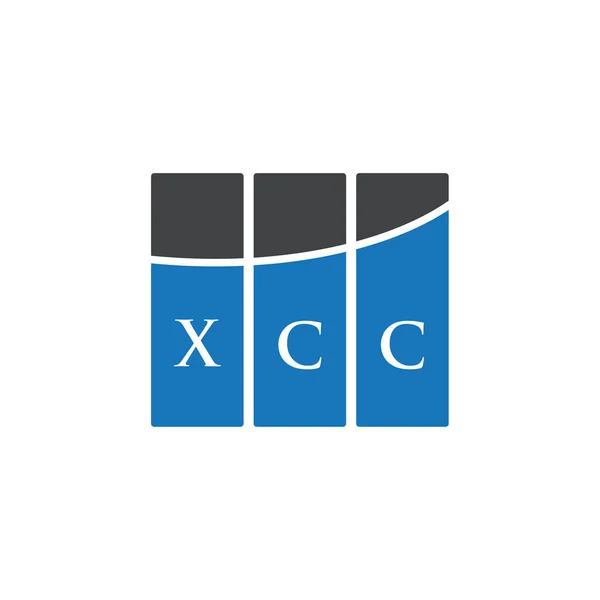 Diseño Del Logotipo Letra Xcc Sobre Fondo Blanco Xcc Iniciales — Vector de stock