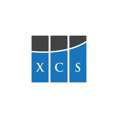 Beyaz arkaplanda XCS harf logosu tasarımı. XCS yaratıcı harf logosu konsepti. XCS harf tasarımı.