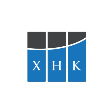 Beyaz arkaplanda XHK harf logosu tasarımı. XHK yaratıcı harflerin baş harfleri logo kavramı. XHK harf tasarımı.