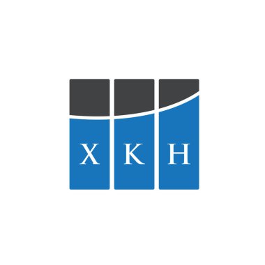 Beyaz arkaplanda XKH harf logosu tasarımı. XKH yaratıcı harflerin baş harfleri logo kavramı. XKH harf tasarımı.