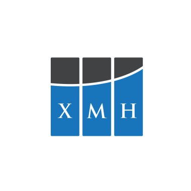 Beyaz arkaplanda XMH harf logosu tasarımı. XMH yaratıcı harflerin baş harfleri logo kavramı. XMH harf tasarımı.