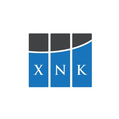 Beyaz arkaplanda XNK harf logosu tasarımı. XNK yaratıcı harflerin baş harfleri logo kavramı. XNK harf tasarımı.