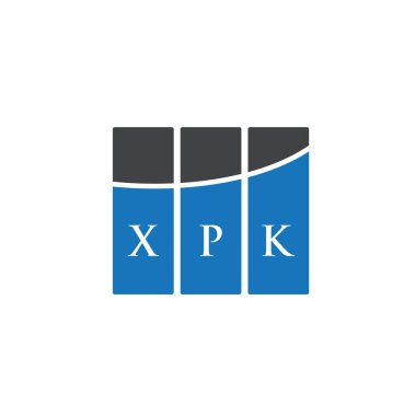 Beyaz arkaplanda XPK harf logosu tasarımı. XPK yaratıcı harflerin baş harfleri logo kavramı. XPK harf tasarımı.