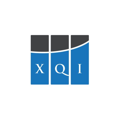 Beyaz arka planda XQI harf logosu tasarımı. XQI yaratıcı harf logosu konsepti. XQI harf tasarımı.