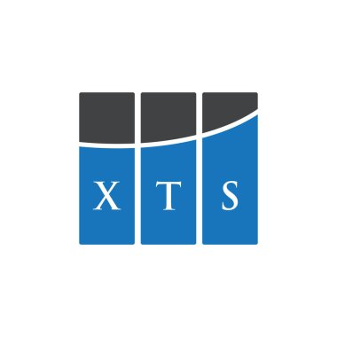 Beyaz arkaplanda XTS harfi logo tasarımı. XTS yaratıcı harf logosu konsepti. XTS harf tasarımı.