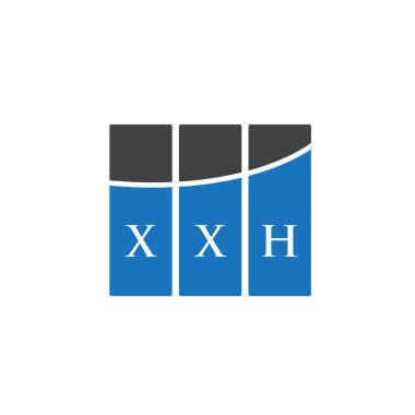 Beyaz arkaplanda XXH harf logosu tasarımı. XXH yaratıcı harflerin baş harfleri logo kavramı. XXH harf tasarımı.