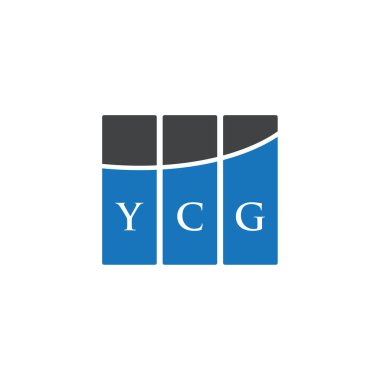 Beyaz arkaplanda YCG harf logosu tasarımı. YCG yaratıcı harflerin baş harfleri logo kavramı. YCG harf tasarımı.
