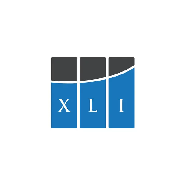 Xli Design Logotipo Carta Fundo Branco Xli Iniciais Criativas Conceito — Vetor de Stock