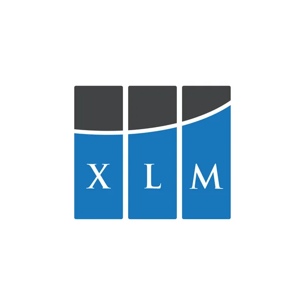 Xlm Projeto Logotipo Carta Fundo Branco Xlm Iniciais Criativas Conceito — Vetor de Stock