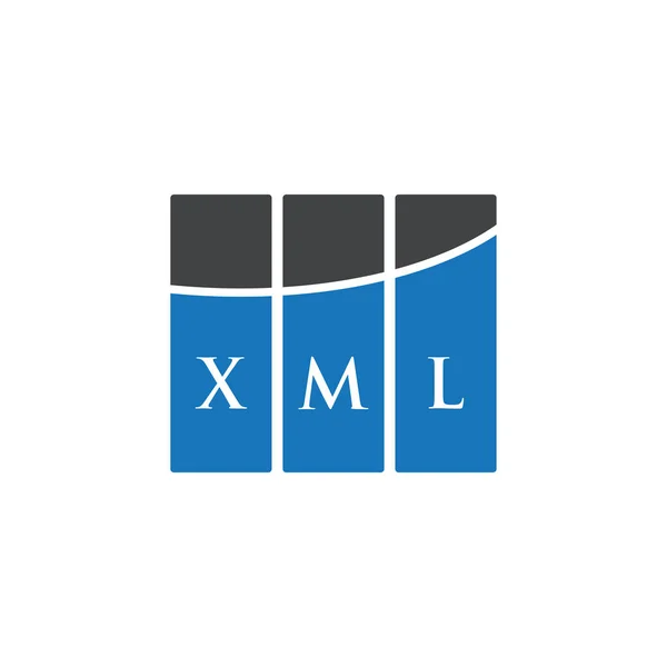 Xml 디자인은 배경에 있습니다 Xml 크리에이티브 이니셜 Xml 디자인 — 스톡 벡터
