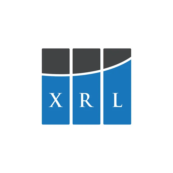 Xrl Design Logotipo Carta Fundo Branco Xrl Iniciais Criativas Conceito — Vetor de Stock