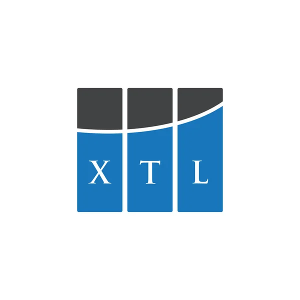 Xtl Design Logotipo Carta Fundo Branco Xtl Iniciais Criativas Conceito — Vetor de Stock