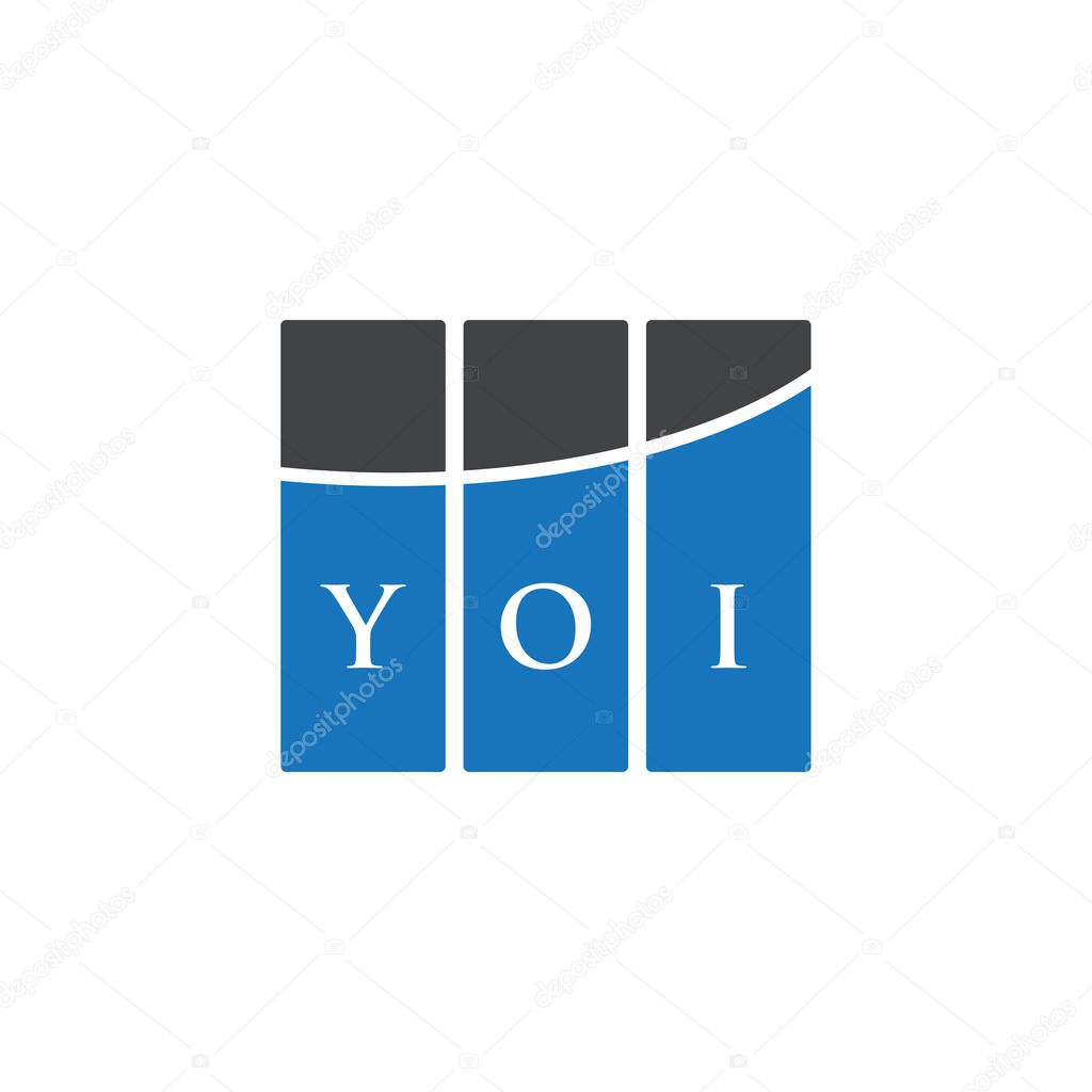 YOI letter logo design on white background. YOI creative initials letter logo concept. YOI letter design.