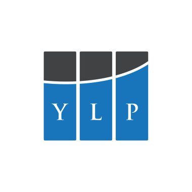 Beyaz arkaplanda YLP harf logosu tasarımı. YLP yaratıcı harflerin baş harfleri logo kavramı. YLP harf tasarımı.