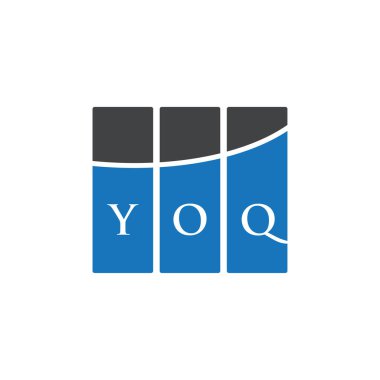 Beyaz arkaplanda YOQ harfi logo tasarımı. YOQ yaratıcı harflerin baş harfleri logo kavramı. YOQ harf tasarımı.