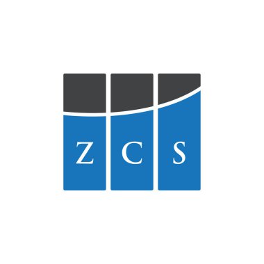 Beyaz arka planda ZCS harf logosu tasarımı. ZCS yaratıcı harflerin baş harfleri logo kavramı. ZCS harf tasarımı.