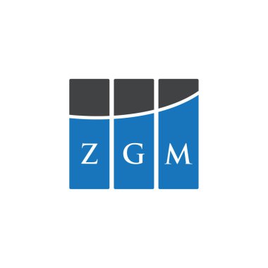 Beyaz arkaplanda ZGM harf logosu tasarımı. ZGM yaratıcı harflerin baş harfleri logo kavramı. ZGM harf tasarımı.