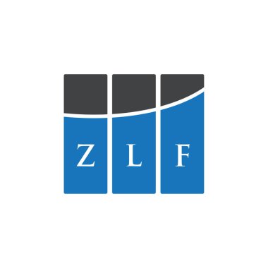 Beyaz arkaplanda ZLF harf logosu tasarımı. ZLF yaratıcı harf logosu konsepti. ZLF harf tasarımı.