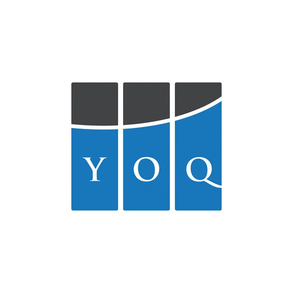 Diseño Del Logotipo Letra Yoq Sobre Fondo Blanco Yoq Iniciales — Vector de stock