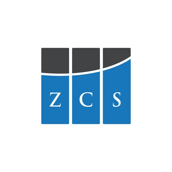 Zcs Дизайн Логотипу Білому Тлі Творчі Ініціали Zcs Мають Поняття — стоковий вектор