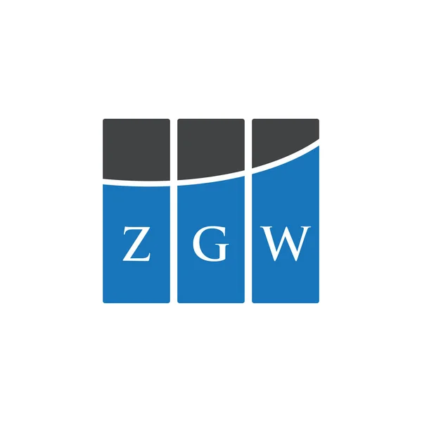 Printzgw Letter Logo Design Auf Weißem Hintergrund Zgw Kreative Initialen — Stockvektor