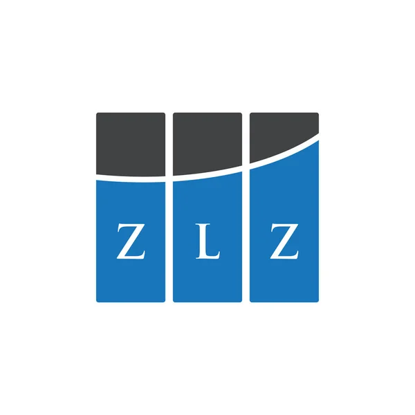 Zlz文字のロゴデザインは白を基調としている Zlzクリエイティブイニシャルレターロゴコンセプト Zlz Letter Design — ストックベクタ