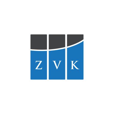 Beyaz arkaplanda ZVK harf logosu tasarımı. ZVK yaratıcı harflerin baş harfleri logo kavramı. ZVK harf tasarımı.
