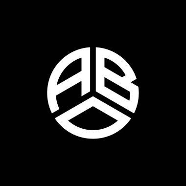 Beyaz arka planda ABO harfi logo tasarımı. ABO yaratıcı harflerin baş harfleri logo kavramı. ABO harf tasarımı.