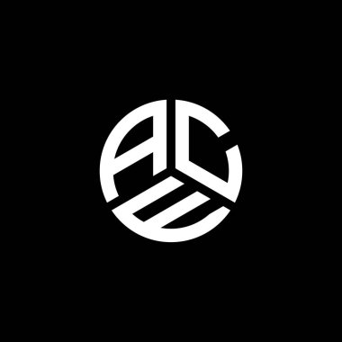Beyaz arka planda ACE harf logosu tasarımı. ACE yaratıcı harflerin baş harfleri logo kavramı. ACE harf tasarımı.