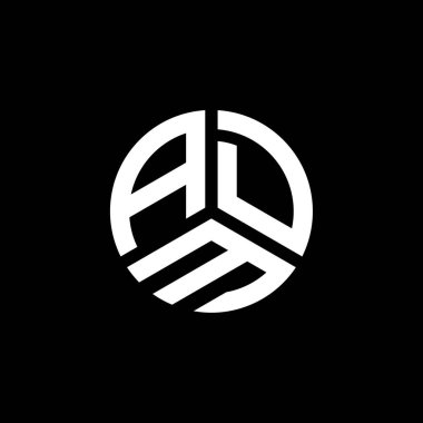 Beyaz arka planda ADM harf logosu tasarımı. ADM yaratıcı harflerin baş harfleri logo kavramı. ADM harf tasarımı.