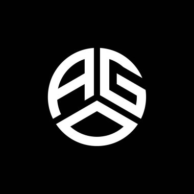 Beyaz arka planda AGO harfi logo tasarımı. AGO yaratıcı harfler logosu konsepti. AGO harf tasarımı.