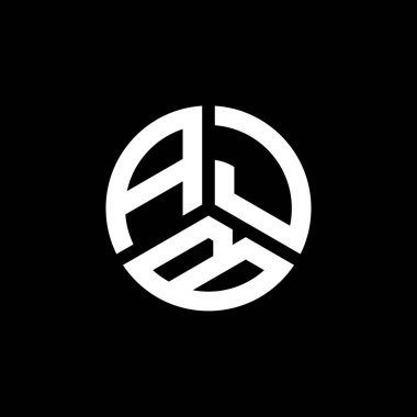 Beyaz arka planda AJB harfi logo tasarımı. AJB yaratıcı harflerin baş harfleri logo kavramı. AJB harf tasarımı.