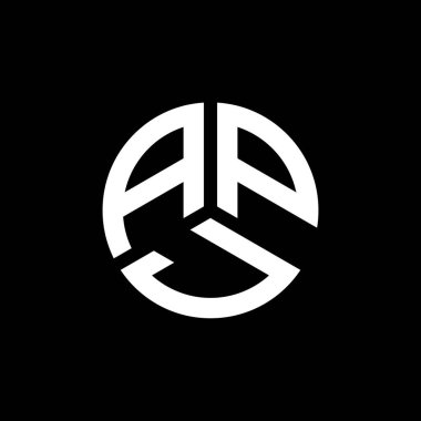 Beyaz arka planda APJ harf logosu tasarımı. APJ yaratıcı harflerin baş harfleri logo kavramı. APJ harf tasarımı.
