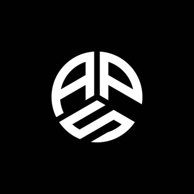 Beyaz arka planda APS harfli logo tasarımı. APS yaratıcı harfler logosu konsepti. APS harf tasarımı.