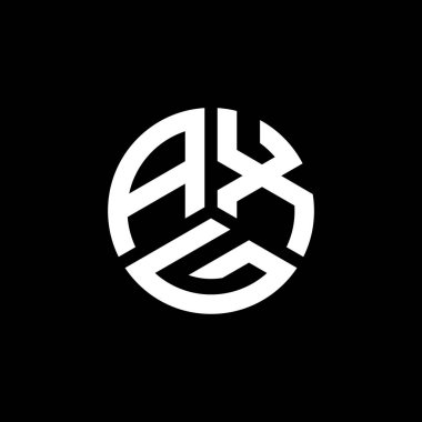 Beyaz arkaplanda AXG harf logosu tasarımı. AXG yaratıcı harflerin baş harfleri logo kavramı. AXG harf tasarımı.